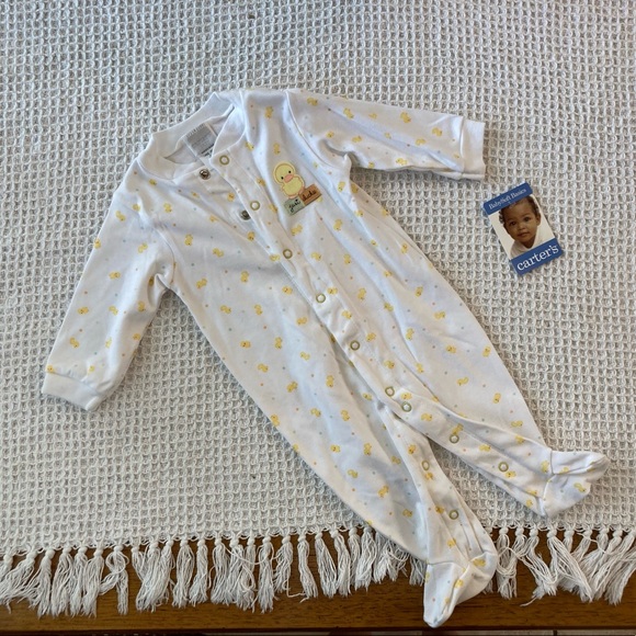 Carter's Other - NWT Vintage-Style Carter’s Duckies Snap Closure Sleeper 100% Cotton